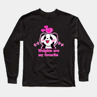 Panda Weights Long Sleeve T-Shirt